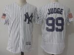 New York Yankees #99 Aaron Judge White Strip Fashion Stars And Stripes Flexbase Stitched Jersey