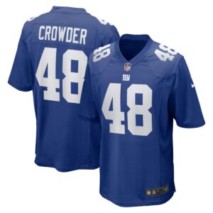 Tae Crowder New York Giants  Team Game Jersey - Royal
