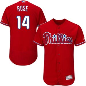Philadelphia Phillies #14 Pete Rose Red Flexbase Collection Stitched Jersey