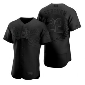 Men's Los Angeles Dodgers #22 Clayton Kershaw Black  Flexbase Fashion Jersey