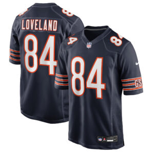 Colston Loveland #84 Chicago Bears Team Game Jersey -  Navy