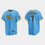 Men's Milwaukee Brewers #7 Powder Blue Victor Caratini 2022 City Connect Jersey