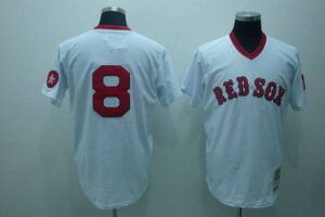 Mitchell And Ness Boston Red Sox #8 Carl Yastrzemski Stitched White Throwback Jersey