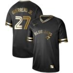 Toronto Blue Jays #27 Vladimir Guerrero Jr. Black Gold Stitched Jersey