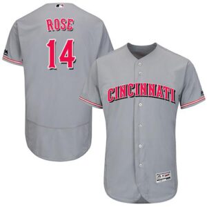 Cincinnati Reds #14 Pete Rose Grey Flexbase Collection Stitched Jersey