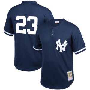 New York Yankees Don Mattingly Mitchell & Ness Navy Cooperstown Collection Big & Tall Mesh Batting Practice Jersey