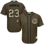 Chicago Cubs #23 Ryne Sandberg Green Salute to Service Stitched Jersey