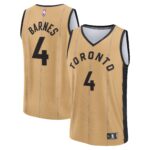 Unisex Toronto Raptors Scottie Barnes  Gold 2023/24 Fast Break Jersey - City Edition