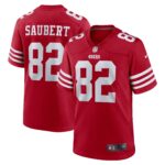 Eric Saubert San Francisco 49ers Team Game Jersey -  Scarlet