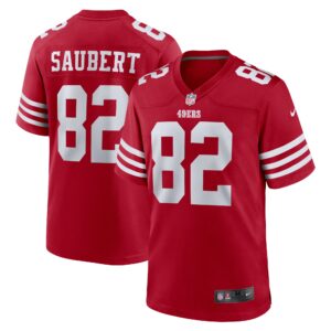 Eric Saubert San Francisco 49ers Team Game Jersey -  Scarlet