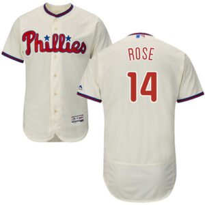 Philadelphia Phillies #14 Pete Rose Cream Flexbase Collection Stitched Jersey
