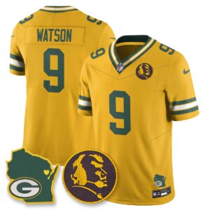 Christian Watson #9 Green Bay Packers GB Vapor Limited Jersey - John Madden Patch - All Stitched
