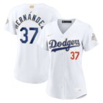 Teoscar Hernández #37 Women's Los Angeles Dodgers White 2026 Gold Collection Stadium Jersey - White