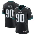 Davis Philadelphia Eagles Alternate Game Jersey - Black