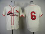 Mitchell And Ness St. Louis Cardinals #6 Stan Musial Cream Stitched Throwback Jersey