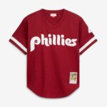 Philadelphia Phillies Lenny Dykstra Mitchell & Ness Scarlet Authentic Batting Practice Jersey