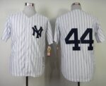 Mitchell And Ness 1977 New York Yankees #44 Reggie Jackson White Throwback Stitched Jersey