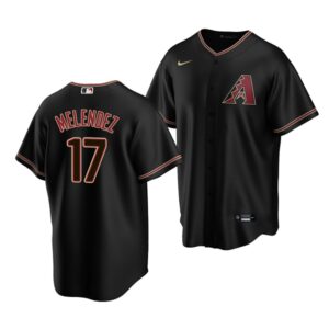 Men's Arizona Diamondbacks #17 Ivan Melendez 2022 Draft Jersey Black Road