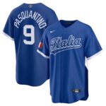 Vinnie Pasquantino #9 Italy Baseball 2026 World Baseball Classic Road Stadium Jersey - Navy