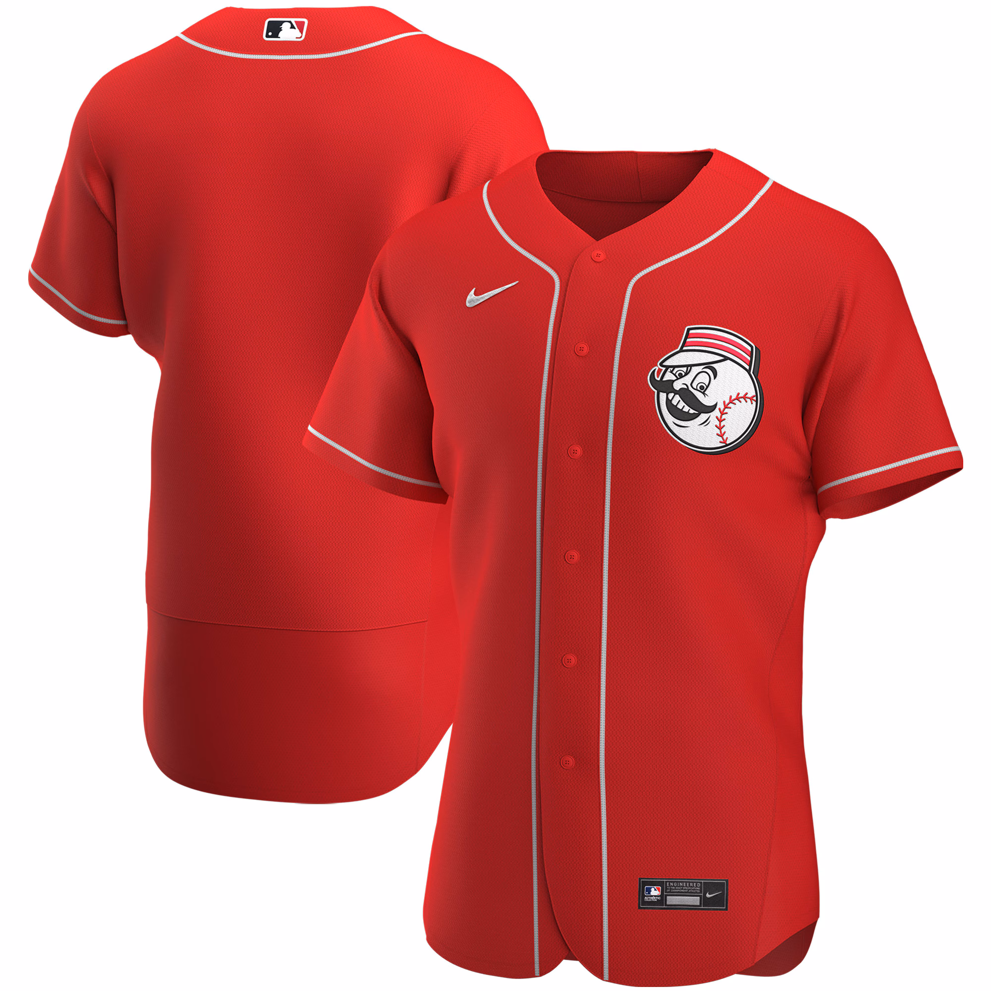 Cincinnati Reds Scarlet Alternate Authentic Team Logo Jersey