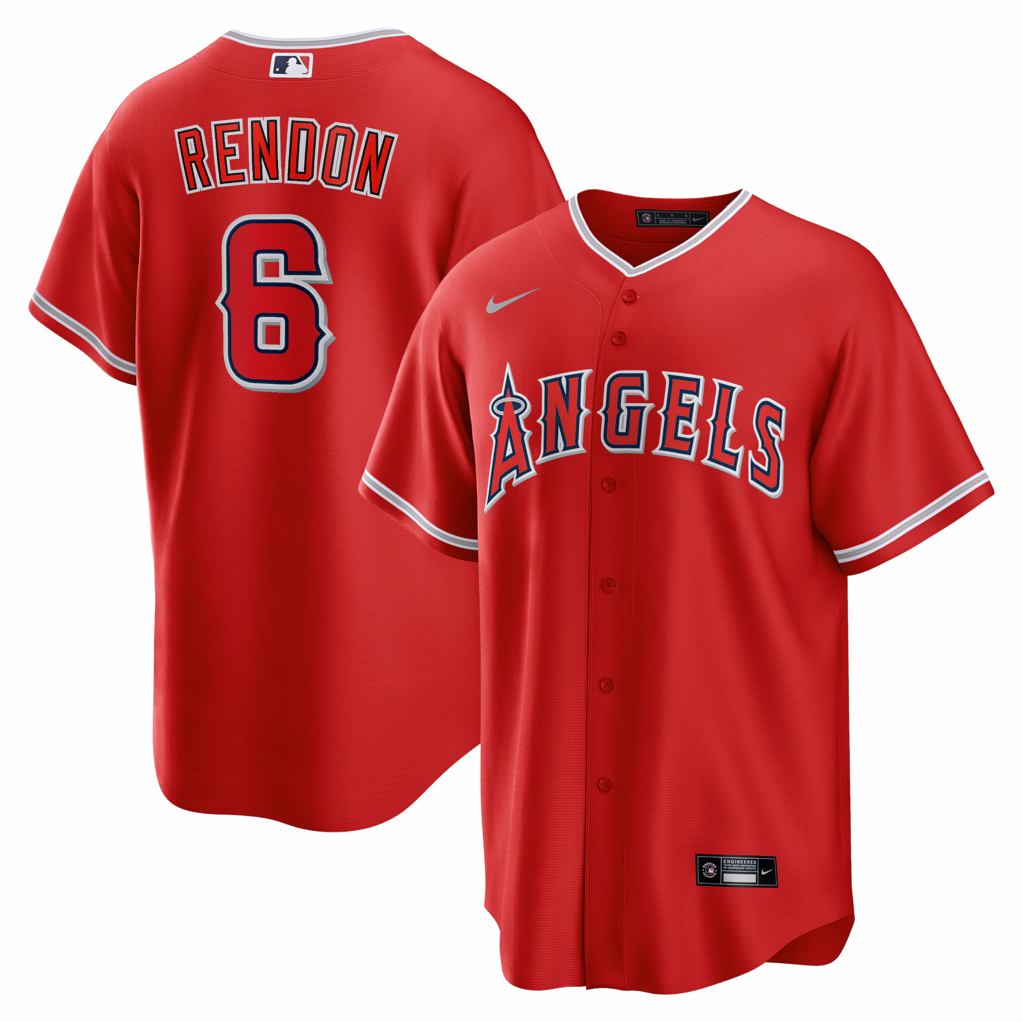 Los Angeles Angels Anthony Rendon #6 Red Alternate Replica Player Name Jersey