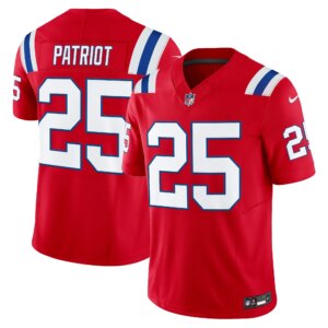 Patriot #25 New England Patriots Throwback Vapor Limited Jersey - All Stitched