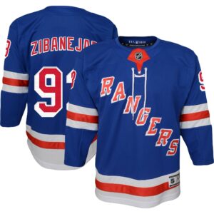 Youth New York Rangers Mika Zibanejad #93 Blue Home Premier Player Jersey