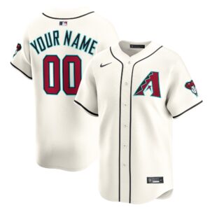 Arizona Diamondbacks Cream Home Limited Custom #00 Jersey