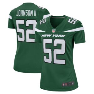 Jermaine Johnson II New York Jets  Women's Game Player Jersey - Gotham Green