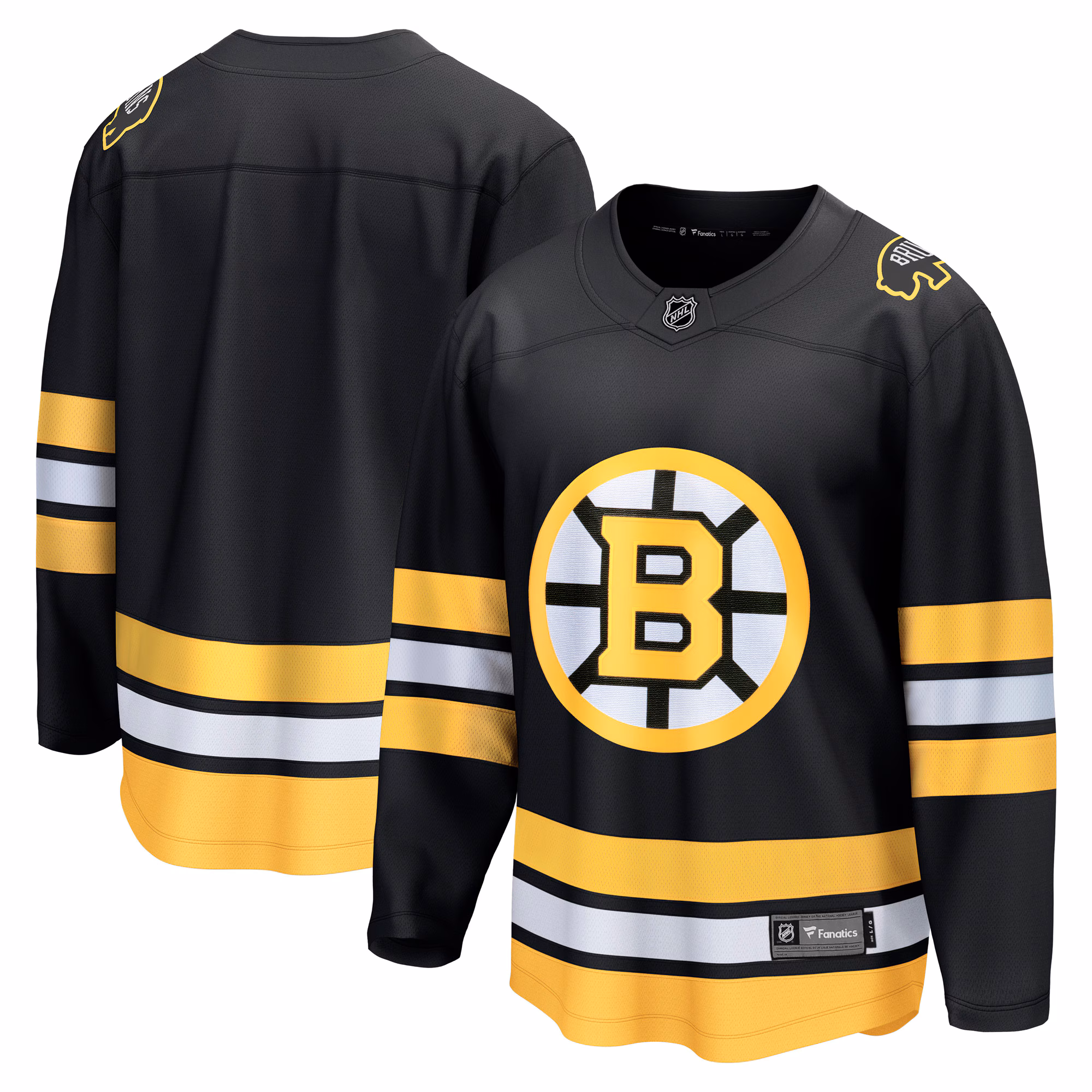 Boston Bruins  Fanatics Black Anniversary Home Breakaway Jersey
