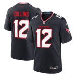 Nico Collins #12 Houston Texans Game Jersey - Navy