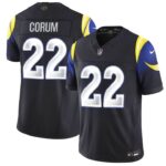 Men's Blake Corum #22 Los Angeles Rams Dri-FIT Rivalries Collection Limited Jersey-Navy
