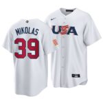 St. Louis Cardinals #39 Miles Mikolas 2023 World Baseball Classic White  Men's USA Jersey