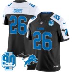 Jahmyr Gibbs #26 Detroit Lion 2025 Michigan & 90th Year Patch Vapor Jersey - All Stitched