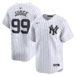Men's New York Yankees #99 Aaron Judge  White Home Limited Player Jersey
