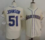 Seattle Mariners #51 Randy Johnson Cream New Cool Base Stitched Jersey