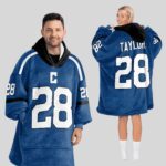 Adult 28 Indianapolis Football Unisex Blanket Hoodie