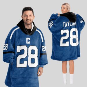 Adult 28 Indianapolis Football Unisex Blanket Hoodie