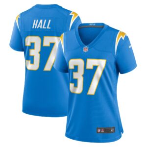 Kemon Hall Los Angeles Chargers  Women's Game Jersey - Powder Blue