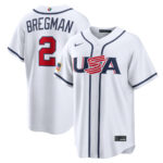 Alex Bregman #2 USA Baseball 2026 World Baseball Classic Home Stadium Jersey - White