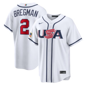 Alex Bregman #2 USA Baseball 2026 World Baseball Classic Home Stadium Jersey - White