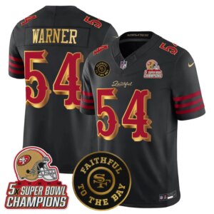 Fred Warner #54 San Francisco 49ers SF 2025 "Rivalries" 5x Champions & Faithful To The Bay Patch Vapor Limited Jersey - All Stitched