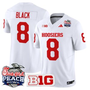 Kaelon Black #8 Ndiana Hoosiers IH 2026 Peach Bowl Vapor Limited Jersey - All Stitched
