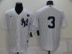 Men's  New York Yankees #3 Babe Ruth White Cool Base Stitched Jersey