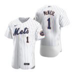 Men's New York Mets #1 Jeff McNeil White Flex Base Home Jersey