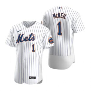 Men's New York Mets #1 Jeff McNeil White Flex Base Home Jersey