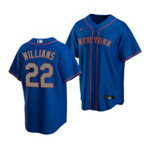 Men's New York Mets #22 Jett Williams 2022 Draft Jersey Royal Alternate
