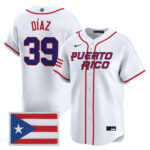 Edwin Díaz #39 Puerto Rico Baseball 2026 World Baseball Classic Vapor Premier Jersey - White