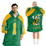 Adult Oregon Football Unisex Blanket Hoodie