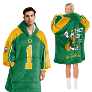 Adult Oregon Football Unisex Blanket Hoodie
